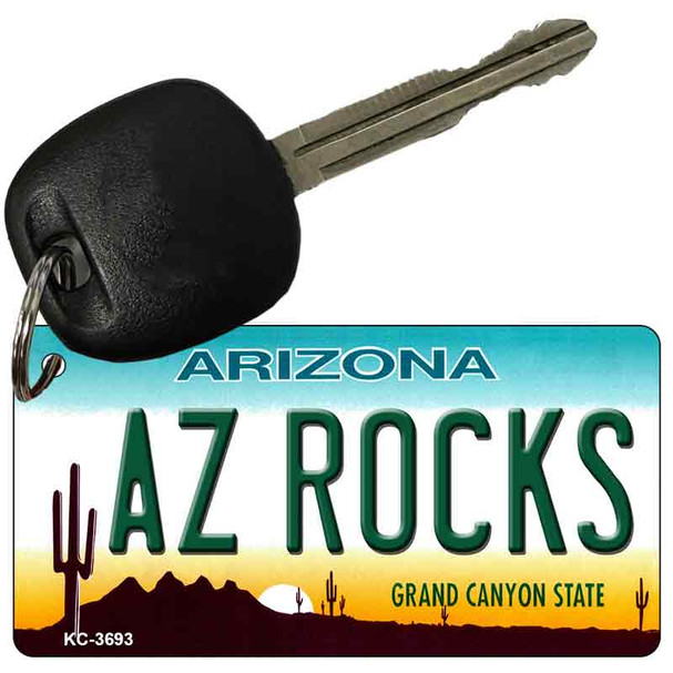 AZ Rocks Arizona State License Plate Tag Key Chain KC-3693