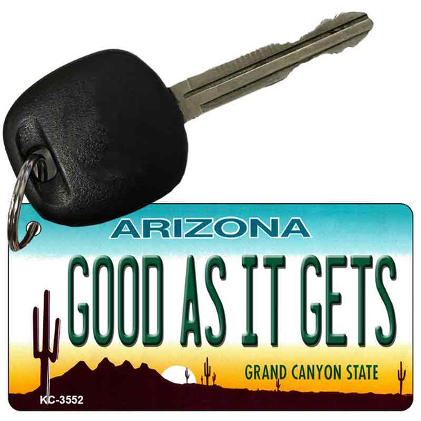 Good As It Gets Arizona State License Plate Tag Key Chain KC-3552