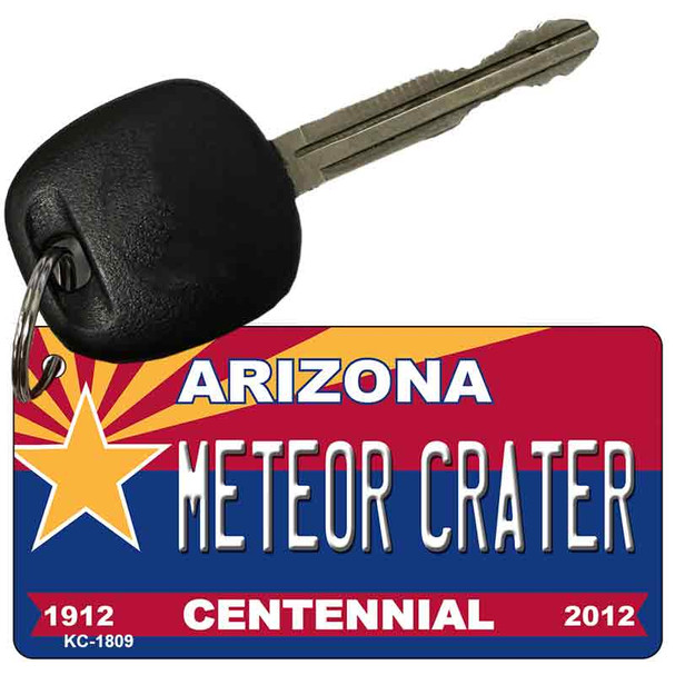 Meteor Crater Arizona Centennial State License Plate Tag Key Chain KC-1809