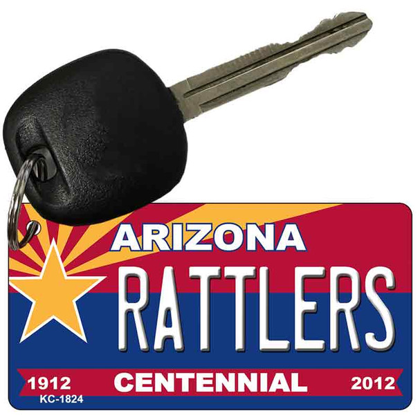 Rattlers Arizona Centennial State License Plate Tag Key Chain KC-1824