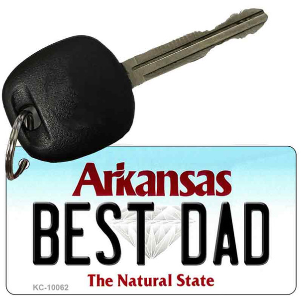 Best Dad Arkansas State License Plate Tag Key Chain KC-10062