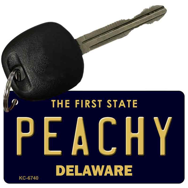 Peachy Delaware State License Plate Tag Key Chain KC-6740