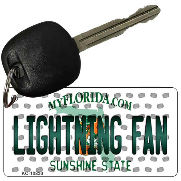 Lightning Fan Florida State License Plate Tag Key Chain KC-10830