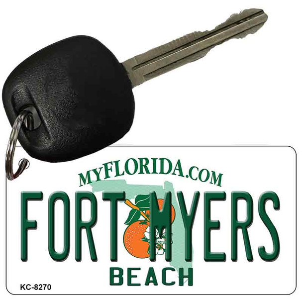 Fort Myers Beach Florida State License Plate Tag Key Chain KC-8270