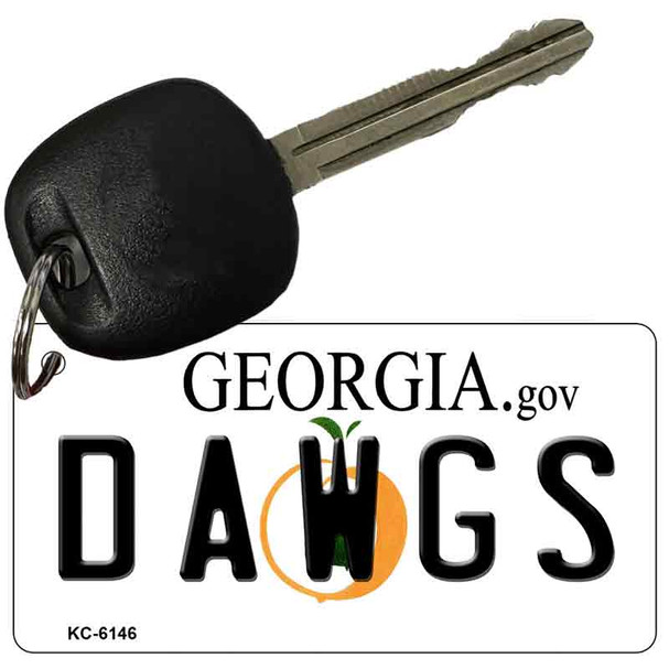 Dawgs Georgia State License Plate Tag Novelty Key Chain KC-6146