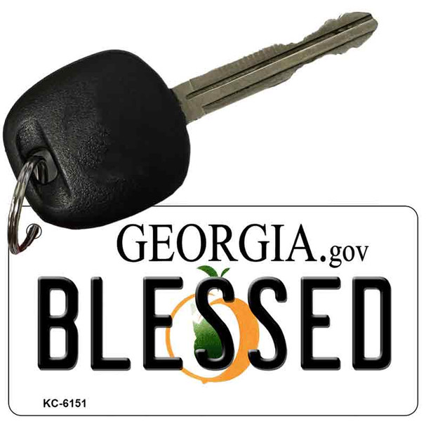 Blessed Georgia State License Plate Tag Novelty Key Chain KC-6151