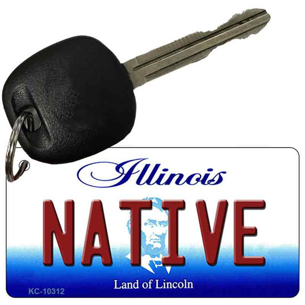 Native Illinois State License Plate Tag Key Chain KC-10312