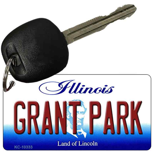 Grant Park Illinois State License Plate Tag Key Chain KC-10333