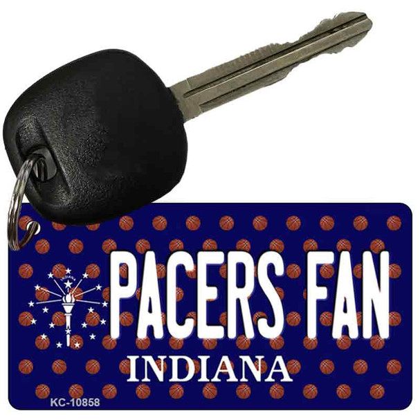 Pacers Fan Indiana State License Plate Tag Key Chain KC-10858