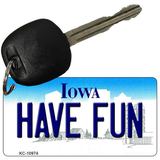 Have Fun Iowa State License Plate Tag Novelty Key Chain KC-10974