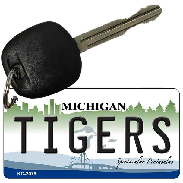 Tigers Michigan State License Plate Tag Key Chain KC-2079