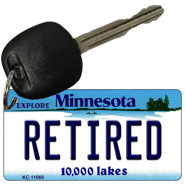 Retired Minnesota State License Plate Tag Novelty Key Chain KC-11060