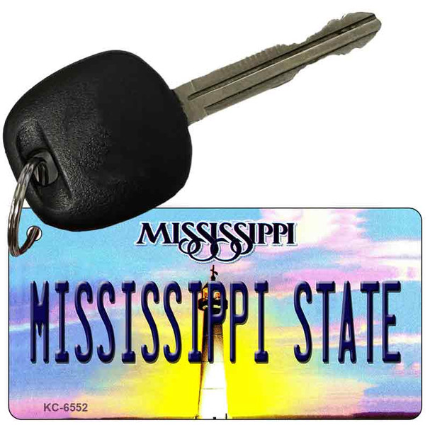 Mississippi State University License Plate Tag Key Chain KC-6552