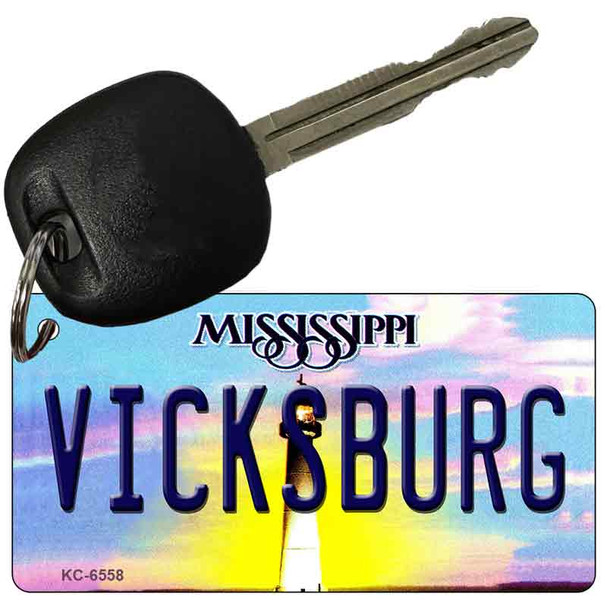 Vicksburg Mississippi State License Plate Tag Key Chain KC-6558
