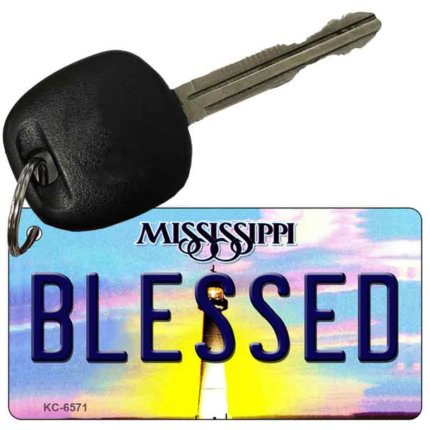 Blessed Mississippi State License Plate Tag Key Chain KC-6571