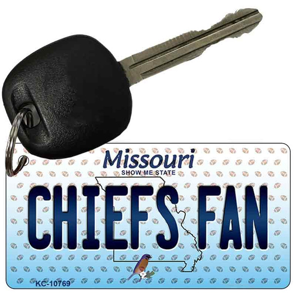 Chiefs Fan Missouri State License Plate Tag Key Chain KC-10769