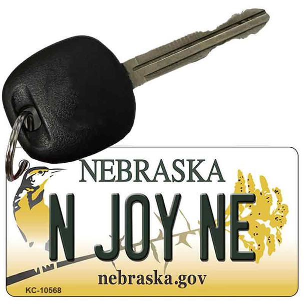 N Joy NE Nebraska State License Plate Tag Novelty Key Chain KC-10568