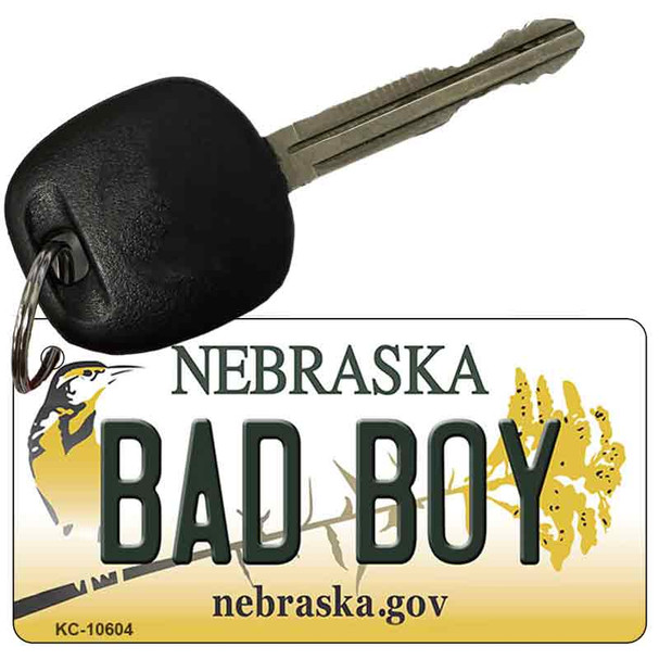 Bad Boy Nebraska State License Plate Tag Novelty Key Chain KC-10604