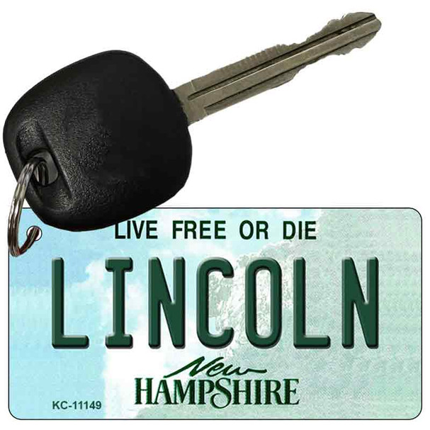 Lincoln New Hampshire State License Plate Tag Key Chain KC-11149