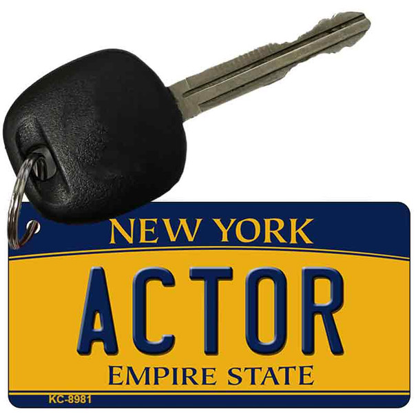 Actor New York State License Plate Tag Key Chain KC-8981