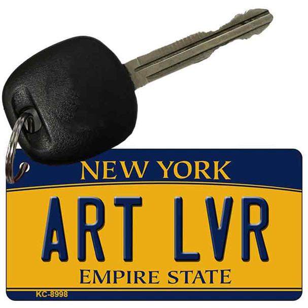 Art LVR New York State License Plate Tag Key Chain KC-8998