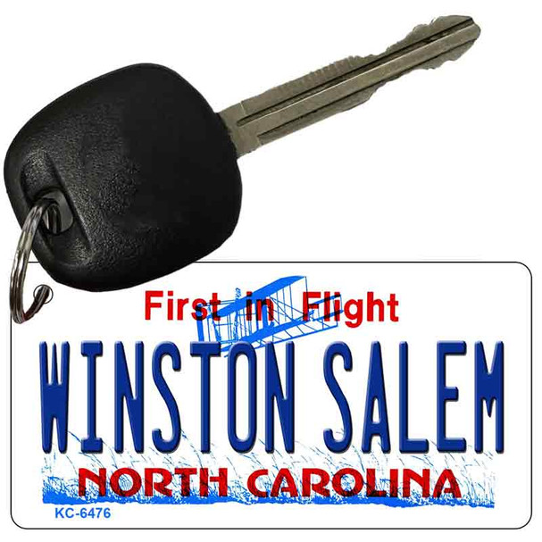 Winston Salem North Carolina State License Plate Tag Key Chain KC-6476
