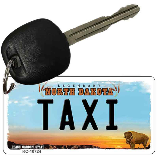 Taxi North Dakota State License Plate Tag Key Chain KC-10724