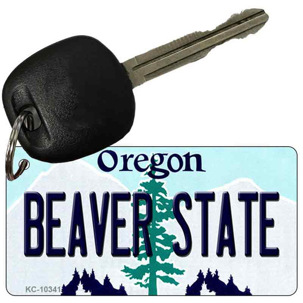 Beaver State Oregon State License Plate Tag Key Chain KC-10341