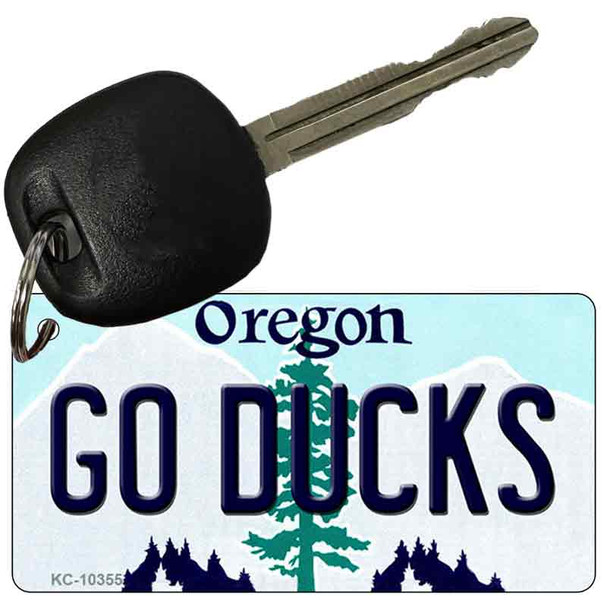 Go Ducks Oregon State License Plate Tag Key Chain KC-10355