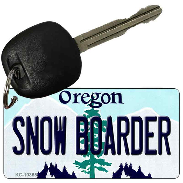 Snow Boarder Oregon State License Plate Tag Key Chain KC-10365