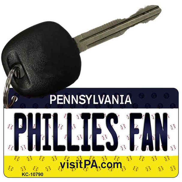 Phillies Fan Pennsylvania State License Plate Tag Key Chain KC-10790