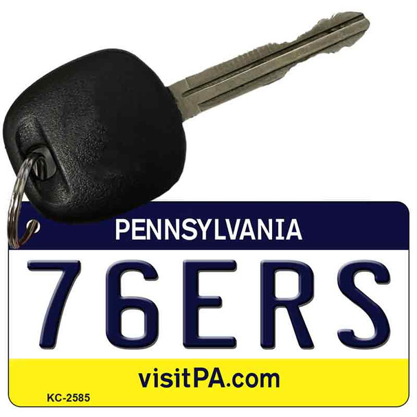 76ers Pennsylvania State License Plate Tag Key Chain KC-2585