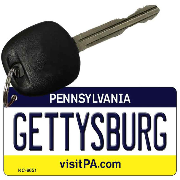 Gettysburg Pennsylvania State License Plate Tag Key Chain KC-6051
