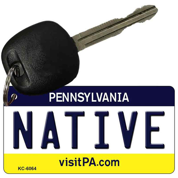 Native Pennsylvania State License Plate Tag Key Chain KC-6064
