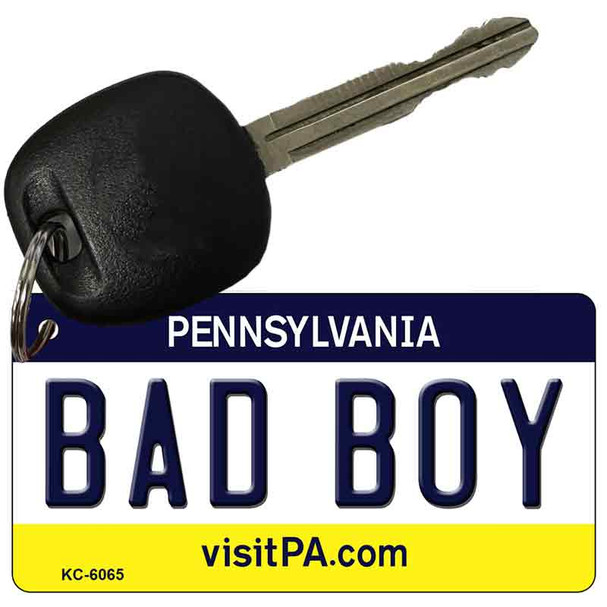 Bad Boy Pennsylvania State License Plate Tag Key Chain KC-6065