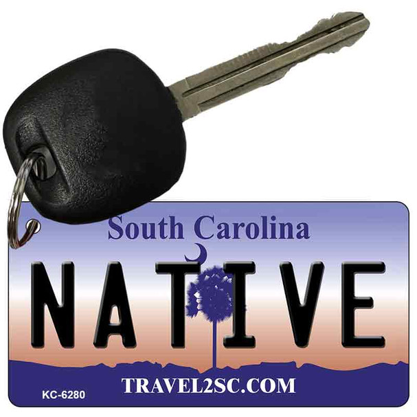 Native South Carolina License Plate Tag Key Chain KC-6280