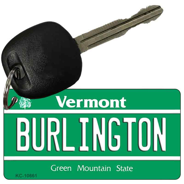 Burlington Vermont License Plate Tag Novelty Key Chain KC-10661