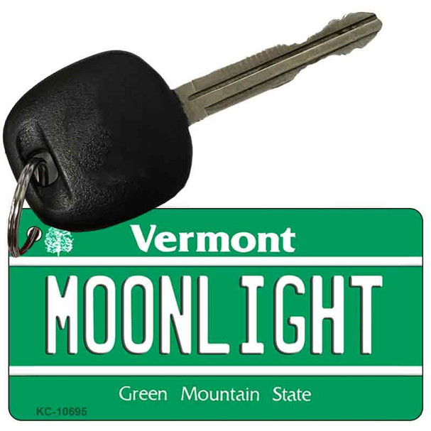 Moonlight Vermont License Plate Tag Novelty Key Chain KC-10695