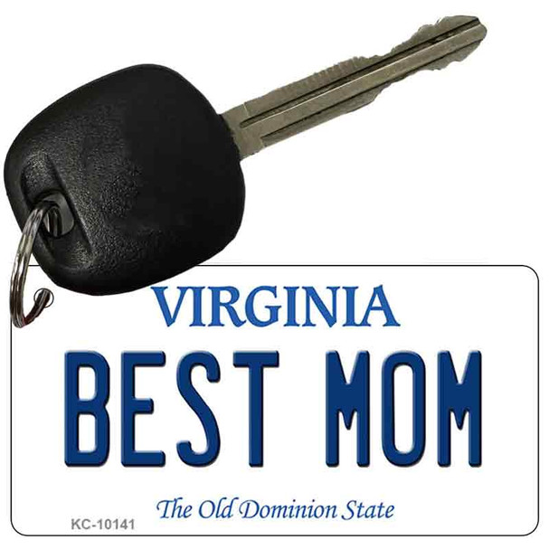 Best Mom Virginia State License Plate Tag Key Chain KC-10141