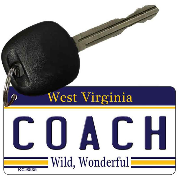 Coach West Virginia License Plate Tag Key Chain KC-6535