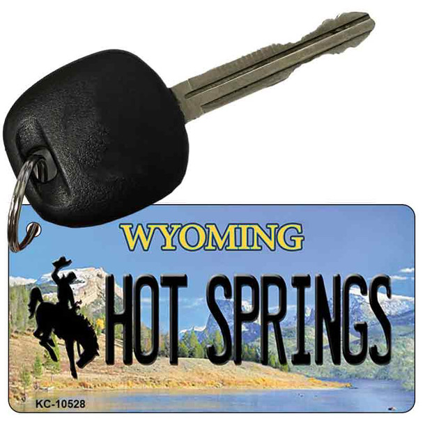 Hot Springs Wyoming State License Plate Tag Key Chain KC-10528