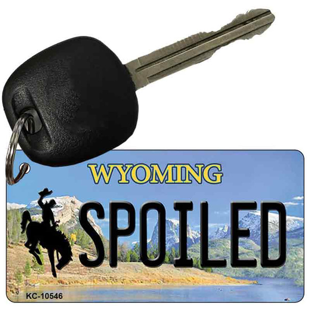 Spoiled Wyoming State License Plate Tag Key Chain KC-10546