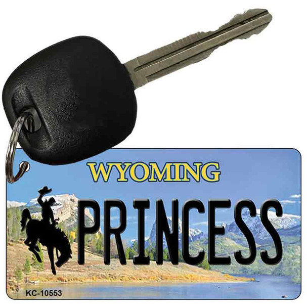 Princess Wyoming State License Plate Tag Key Chain KC-10553
