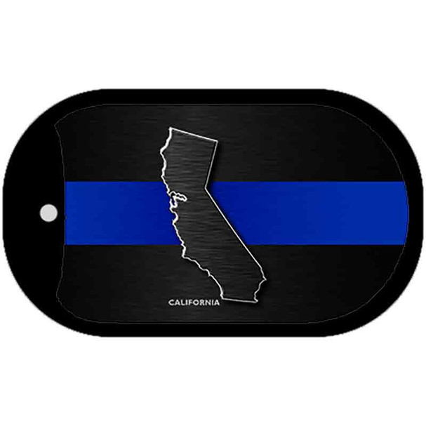 California Thin Blue Line Novelty Dog Tag Necklace DT-8887