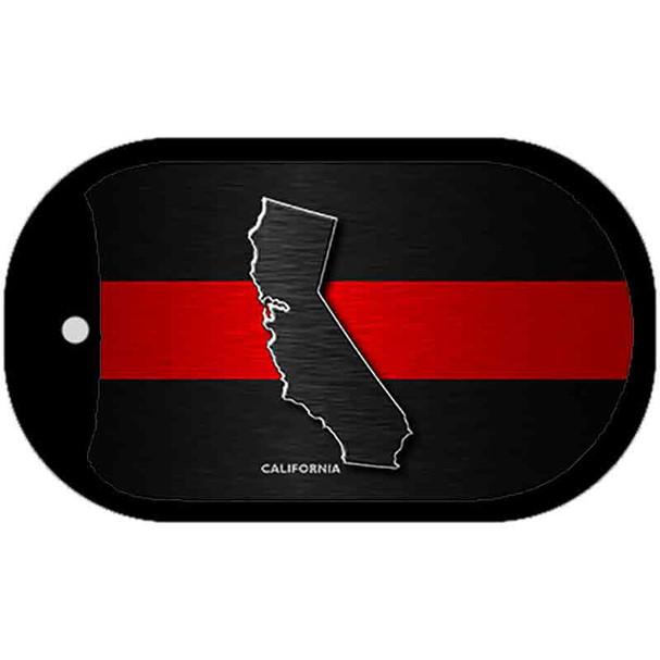 California Thin Red Line Novelty Dog Tag Necklace DT-9694