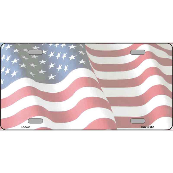 Faded Old Glory Metal Novelty License Plate