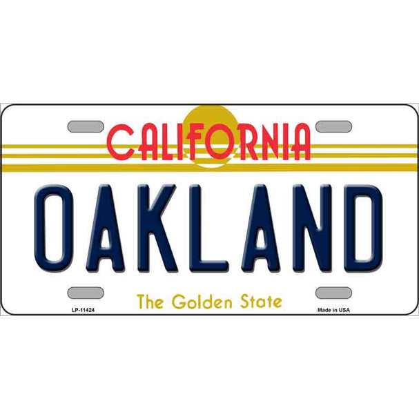 Oakland California Novelty License Plate