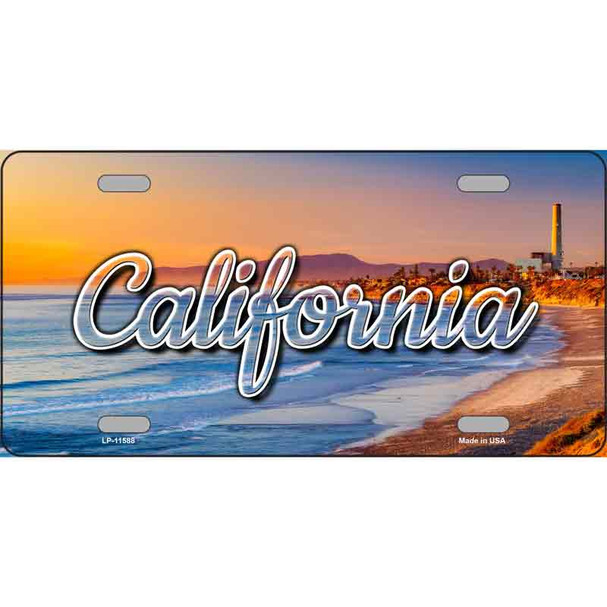 California Beach Novelty Metal State License Plate