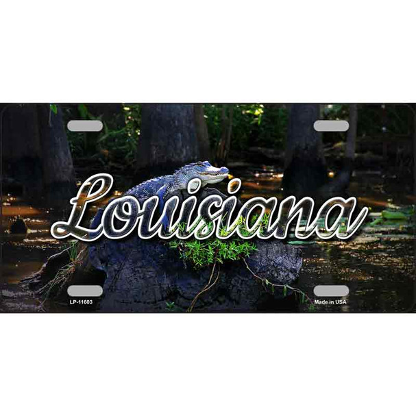 Louisiana Alligator Swamp Novelty Metal State License Plate