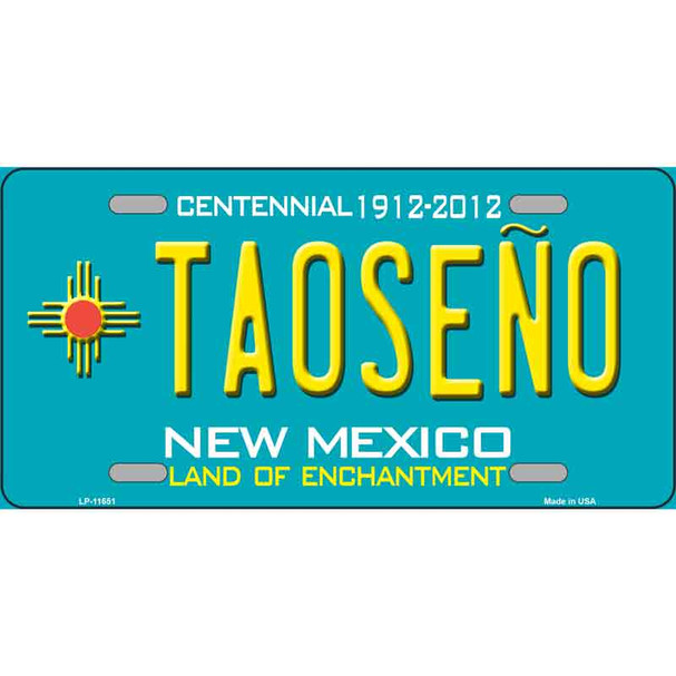 Taoseno Teal New Mexico Novelty License Plate